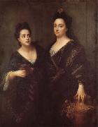 Jean-Baptiste Santerre Two Actresses oil painting artist